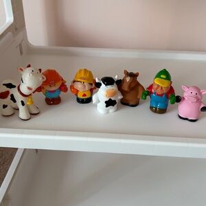 7 Colorful Farm pieces for Kids. By TOMY, and other brands. .